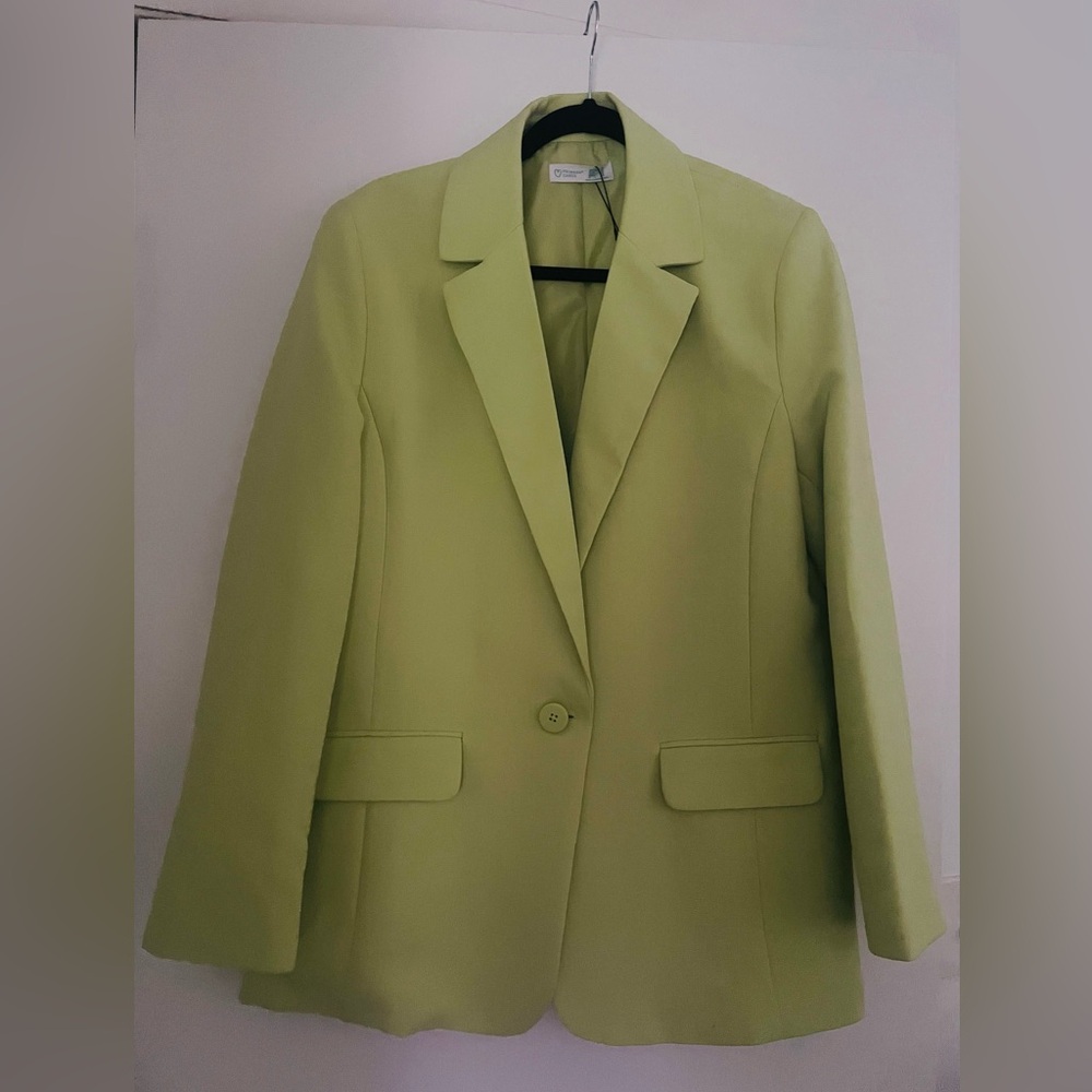 Single green lime blazer